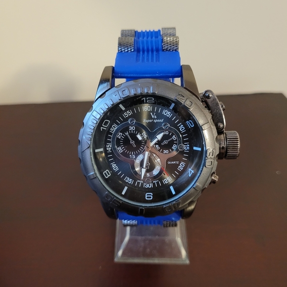 New Men's Blue V6 Super speed Watch - Picture 1 of 4